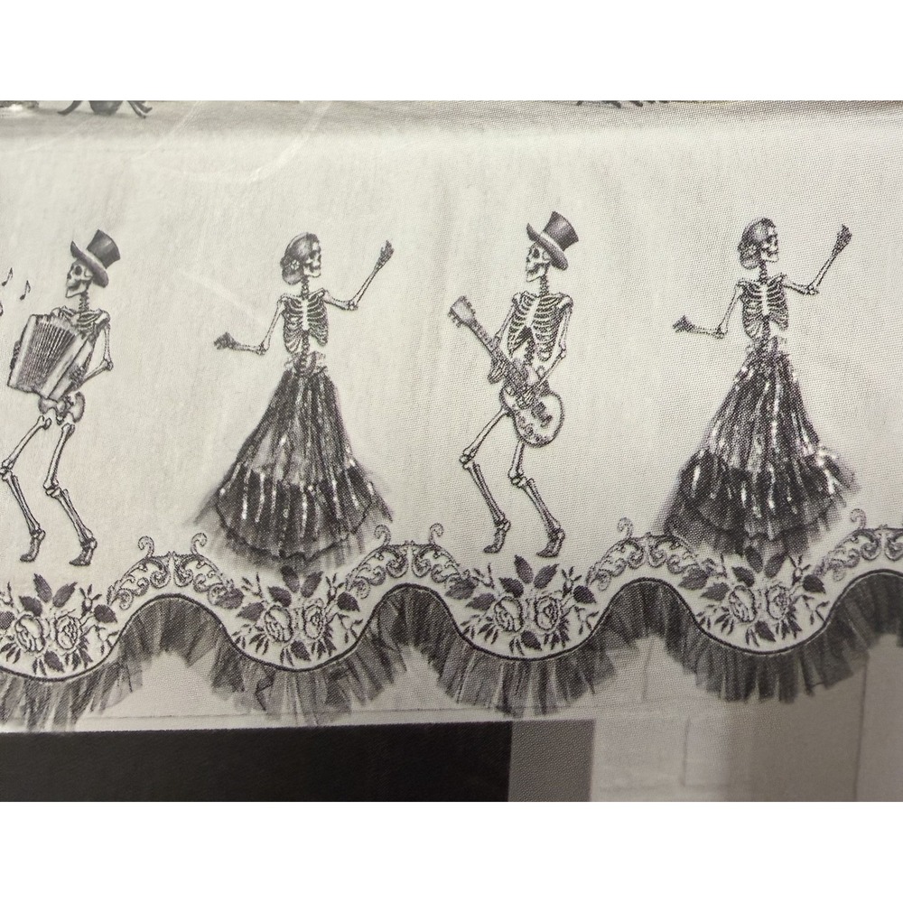 Tahari Home Halloween Mantel Scarf Day Of The Dead 24x48 DΓa de los Muertos